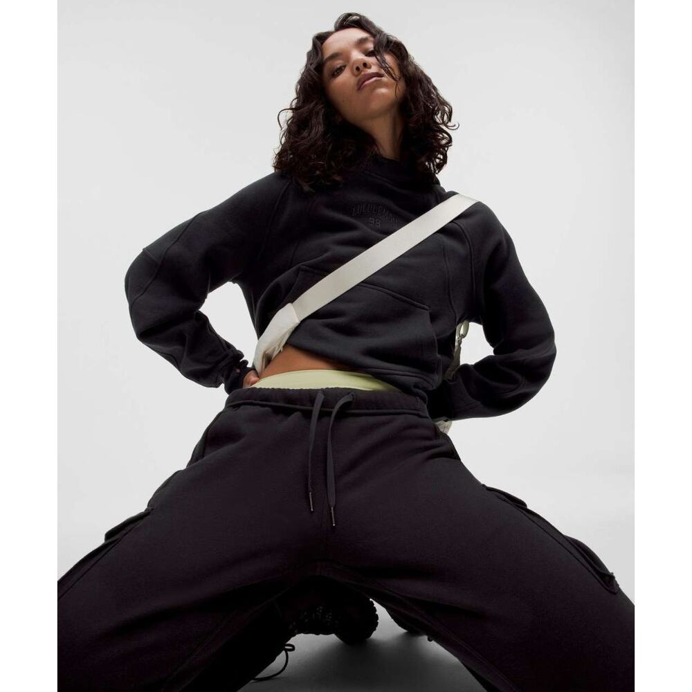 NWT Lululemon Scuba Oversized Hoodie Graphic Black Athleisure Sports Size XS/S - Picture 3 of 5